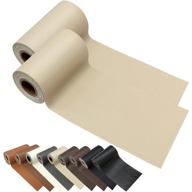 🛋️ ivrybri leather repair patch tape kit for couches - 2packs 4x60inch adhesive tape for leather vinyl - repair your furniture, sofa, car seat belts, handbags, jackets - beige first aid patch logo