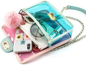 img 2 attached to OCT17 Transparent Plastic Durable Shoulder Women's Handbags & Wallets