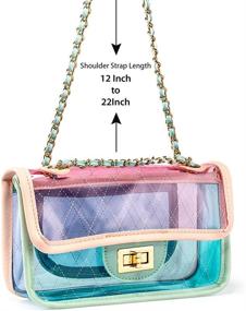 img 1 attached to OCT17 Transparent Plastic Durable Shoulder Women's Handbags & Wallets