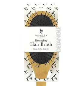 img 4 attached to 👩 Detangler Brush Hair Brush - For Effortless Detangling - Ideal for Women, Men, and Kids - Works with Any Hair Products - Wet or Dry - Hair Detangler Bristle Brush - Made with Bamboo