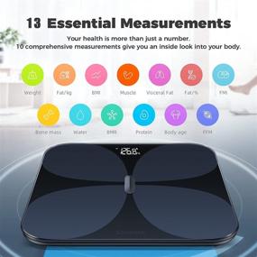 img 3 attached to 📱 Accurate Bluetooth Weight and Body Fat Scale with Glass Top - Rechargeable Battery and 10 Body Composition Factors for Optimal Health Tracking - BMI Scale