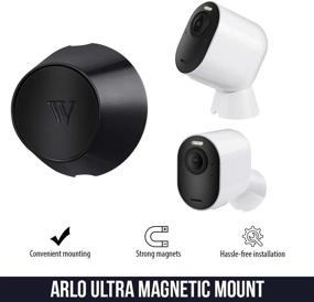 img 3 attached to 🔌 2-Pack Black Indoor/Outdoor Magnetic Wall Mount for Arlo Ultra/Ultra 2 & Arlo Pro 3/Pro 4 - (NOT Compatible with Arlo Essential Spotlight)