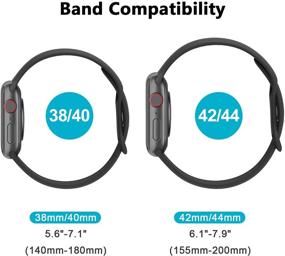 img 2 attached to 📱 GeekSpark тонкая полоса 4 шт.: совместима с Apple Watch 38 мм 40 мм 42 мм 44 мм для женщин и мужчин - мякий кремнийовый ремешок для замены iWatch SE/Series 6/5/4/3/2/1