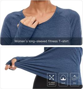 img 1 attached to 🏃 VUTRU Women's Workout Long Sleeves T-Shirts: Stay Cool while Running with Breathable, Thumbhole Sports Yoga Tops