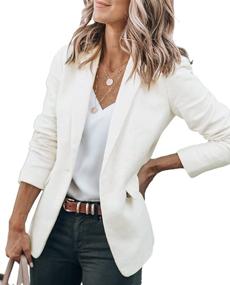 img 4 attached to 👩 Cicy Bell Women's Casual Blazers - Open Front Long Sleeve Work Office Jackets Blazer