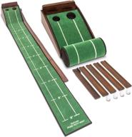 ⛳ gosports pure putt golf 9-foot putting green ramp - high-quality wood training aid for home & office putting practice, complete with 9-foot putting green and 4 golf balls logo