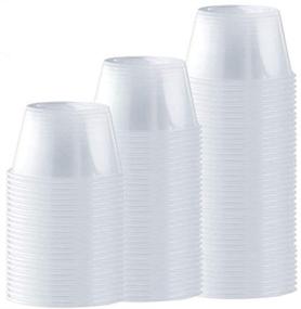 img 4 attached to TashiBox 1 oz Disposable Mini Cups for Portioning - Pack of 200 (No Lids)