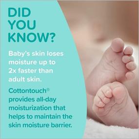 img 3 attached to 👶 Johnson's CottonTouch Newborn Baby Face and Body Lotion: Hypoallergenic, Paraben and Dye-Free, Made with Real Cotton, 13.6 fl. oz