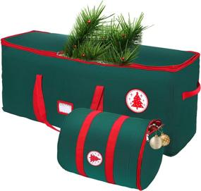 img 4 attached to 🎄 Zukakii Christmas Tree Storage Bag Set: Waterproof 600D Oxford Fabric for up to 7.5 Ft Artificial Xmas Tree, Includes Holiday Decorations Storage Bag & Christmas Lights Holder
