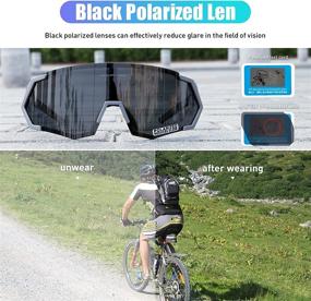 img 2 attached to 🕶️ KAPVOE TR90 Polarized Cycling Sunglasses for Men and Women - Sports Glasses with 4 Interchangeable Lenses, Ideal for Running