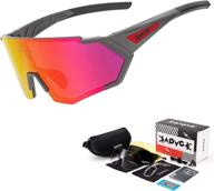 🕶️ kapvoe tr90 polarized cycling sunglasses for men and women - sports glasses with 4 interchangeable lenses, ideal for running logo