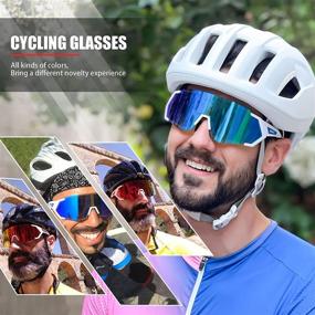 img 3 attached to 🕶️ KAPVOE TR90 Polarized Cycling Sunglasses for Men and Women - Sports Glasses with 4 Interchangeable Lenses, Ideal for Running