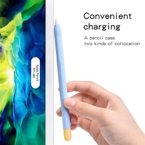 img 1 attached to Protective Apple Pencil 2 Case: MEIRUBY Silicone Sleeve for Apple Pen 2nd Gen - Green/Yellow Skin