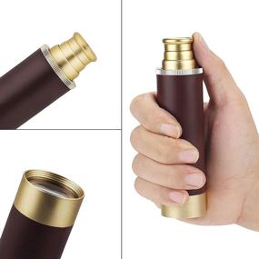 img 3 attached to 🔭 Waterproof Telescope Brass Spyglass Pirate Monocular - Pocket Mini Telescope Monocular, Collapsible Vintage Monocular with 25x30 Zoom for Navigation, Voyage, Games, Travel, Hiking & Hunting View