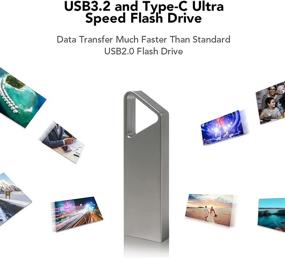 img 1 attached to 💾 High Capacity Flash Drive: 256GB Memory in Sleek Silver Design