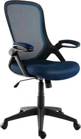 img 4 attached to 🪑 Enhance your Office Comfort with the EdgeMod Sadia Mesh Office Chair in Blue