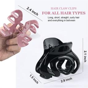 img 2 attached to 🎀 Women and Girls' Hair Claw Clips, 3 Inch Hair Clips for Thin and Thick Hair, Non-Slip Octopus Clips in Pastel Colors, Strong Hold Hair Clutcher Clamps Spider Clip for All Hair Types - Pack of 8