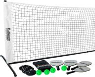 🏓 hathaway deluxe pickleball game set black: elevate your outdoor fun! логотип