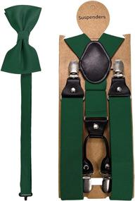 img 2 attached to JEMYGINS Dark Green Suspender Silk Men's Accessories in Ties, Cummerbunds & Pocket Squares