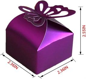 img 2 attached to 🦋 100Pcs Purple Butterfly Wedding Favor Box Candy Gift Box, Party Favor Boxes for Bridal Shower, Anniversary, and Wedding Party Favor - FOYARA