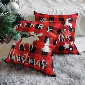 img 2 attached to Songtec Christmas Farmhouse Decorations Cushions