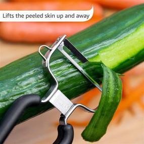 img 1 attached to 🍎 LURCH Germany Universal Ultra Sharp Stainless Steel Vegetable Y Peeler for Potatoes, Fruits & Veggies, Non-Slip Comfort Handle, 5.1 x 2.3 Inches / 13 cm x 6 cm - Black - Improved SEO