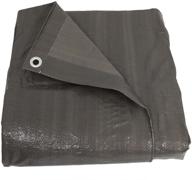 sunnydaze 16 x 20 heavy-duty tarp - multipurpose outdoor plastic cover - reversible & laminated on both sides - dark gray logo