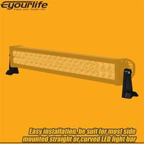 img 2 attached to Eyourlife Universal Work LED Light Bar Bracket with Side Mounting and Rubber Pad for Jeep Truck