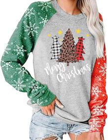 img 4 attached to EGELEXY Christmas Leopard Sweatshirt Holiday Outdoor Recreation