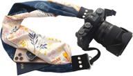 📷 couture scarf camera strap - hidden zipper pocket, callie, chase - stylish, comfortable & soft on neck or shoulder for photographers, dslr or mirrorless, smartphone pocket included logo