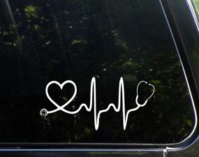 img 2 attached to ❤️ Sweet Tea Decals Stethoscope Big Heart - Vinyl Die Cut Decal for Windows, Trucks, Cars, Laptops, Etc.
