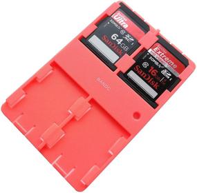 img 1 attached to 🔴 2pcs Red SD/SDHC/SDXC Card Storage Holder Case by Bandc (Memory Card Not Included)