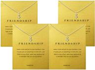 🐘 elegant river friendship necklace elephant card (4 pack) - stunning girls' jewelry collection logo