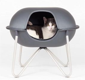 img 4 attached to 🐈 Hepper Pod: The Ultimate Cat Tower, Enclosed Bed Cave, and Washable Cat Condo!