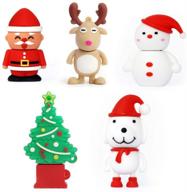 flash drive memory christmas snowman logo