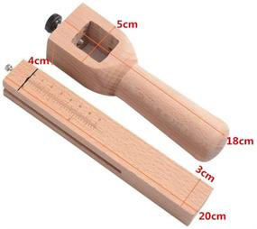 img 3 attached to 🔪 Adjustable Wooden Strip and Leather Strap Belt Cutter - Leather Cutting Tool for DIY Projects, with Blades - Ideal Leather Working Supplies and Tools for DIY Hand Cutting