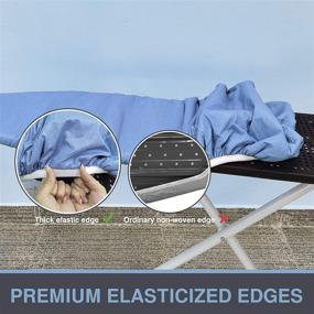 img 2 attached to VividPaw Heavy Duty Padded Ironing Board Cover and Pad - Standard 15x54 Size with Thick Padding, Elastic Edge, Silicone Coating, Scorch & Stain Resistant, Adjustable Fastener (Blue)