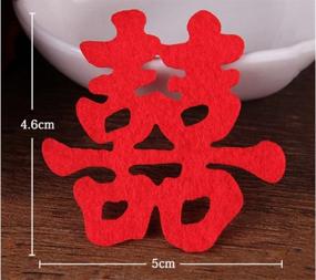 img 3 attached to 🎎 Yuren 30Pcs Chinese Traditional Wedding Flannel Paper-Cut, Wedding Decoration Set for New House Layout