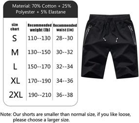 img 3 attached to 🩳 STICKON Mens 7" Inseam Workout Shorts: Elastic Waist, Drawstring, Zipper Pockets - Summer Casual Short Pants