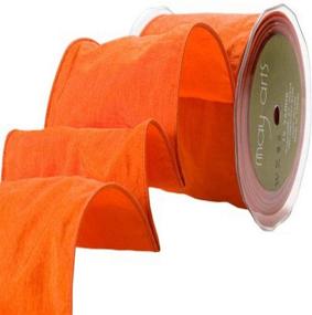 img 1 attached to 🎀 Vibrant Orange Solid Ribbon: May Arts Unleashes 4-Inch Wide Elegance