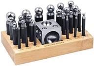 🔨 comprehensive 26-piece dapping doming punch block set, 2.3mm - 25mm, ideal for metal forming in jewelry making logo