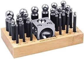 img 4 attached to 🔨 Comprehensive 26-Piece Dapping Doming Punch Block Set, 2.3mm - 25mm, Ideal for Metal Forming in Jewelry Making