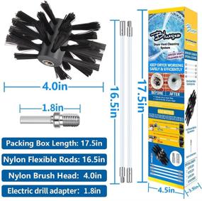 img 3 attached to 🌀 Bluesea 30 Ft Dryer Vent Cleaning Kit - Removes Lint, Extends Up to 30 Feet, Bonus Drill Attachment – Complete Dryer Vent Cleaning System