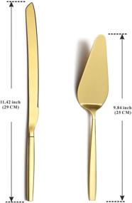 img 3 attached to 🍰 Berglander Gold Cake Serving Set – Elegant Servers for Weddings, Birthdays, Parties, and Events