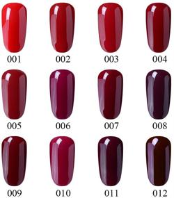 img 3 attached to 💅 CLAVUZ Gel Nail Polish Set: 12pcs Soak Off Burgundy Nail Polish Kit - Perfect for New Beginners in Nail Art, Manicure, and Pedicure