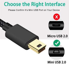 img 2 attached to SCOVEE Mini USB-кабель плетеный 6 футов: Зарядка и передача данных для камеры GoPro Hero 3+, контроллера Sony PS3, MP3-плеера, GPS-навигатора Garmin, видеорегистратора, фотокамеры Canon PowerShot Rebel ELPH и других устройств.