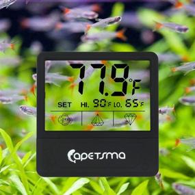 img 3 attached to 🌡️ Digital Touch Screen Aquarium Thermometer with Large LCD Display - Accurate Temperature Sensor for Fish Tanks, Terrariums, Amphibians, Reptiles - Stick-on Feature