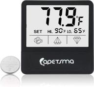 🌡️ digital touch screen aquarium thermometer with large lcd display - accurate temperature sensor for fish tanks, terrariums, amphibians, reptiles - stick-on feature logo