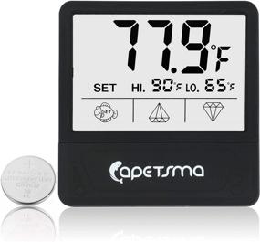 img 4 attached to 🌡️ Digital Touch Screen Aquarium Thermometer with Large LCD Display - Accurate Temperature Sensor for Fish Tanks, Terrariums, Amphibians, Reptiles - Stick-on Feature