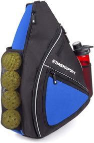 img 1 attached to 🎒 Pickleball Essentials: DashSport Pickleball Sling Bag for 6 Paddles, Gear, and Hydration Needs